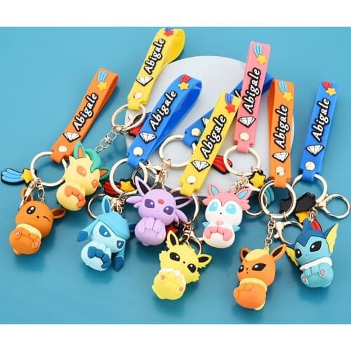 Fashion Pokemon Key Chain Coll Japan Anime Keychain Childrens Toys for Girls Women Cute Cartoon Key Chain On The Backpack Gifts