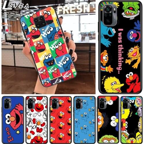 Sesame Street Cookies for Xiaomi Redmi Note 10 10S 9 9T 9S 9Pro Max 8T 8Pro 8 7 6 5 Pro 5A 4X 4 Soft Black Phone Case