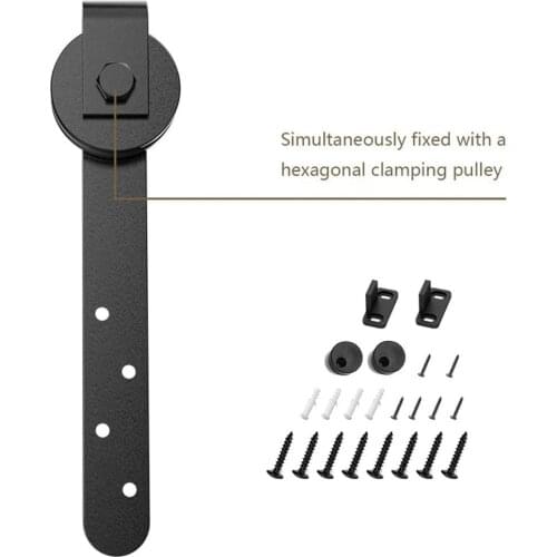 Mini Hardware Kits Rail Set Silent Sliding Smooth 1/2" Thick Barn Door Cabinet Wood Door Closet Door Kitchen Door Hardware