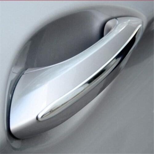 4pcs/set stainless steel car door handle sticker decoration case for BMW 5 7-Sereis 520i 523i 528i 530i 535 E60 E61 F18 F10 F11