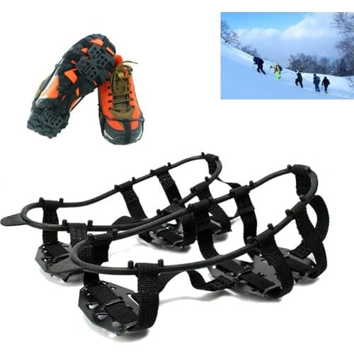 24 Teeth Climbing Crampons Anti-Slip Winter Walk Ice Snow Shoes Boots Outdoor Fishing Hiking Manganese Steel Shoe Covers