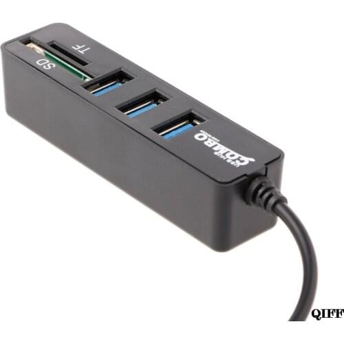 Drop Ship&Wholesale 3 Port USB 2.0 Hub USB 3.1 Type C Cable OTG SD/TF Card Reader For iMac MacBook APR28