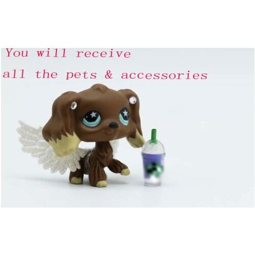 Toy Rare Pet Shops Littlest 6cm Cocker Spaniel #960 Authentic + Accessories Angel Wings