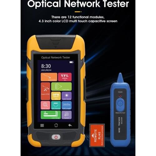 AUA1315A/U OTDR Reflectometer with Multi Functions OPM OLS VFL Auto Event Map RJ45 Cable Tester Expert Testing SC FC Connectors