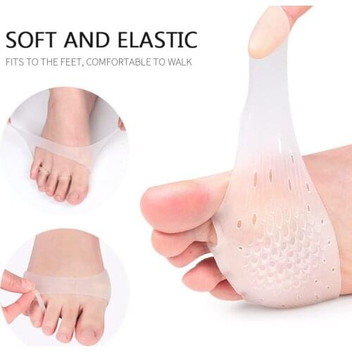 SEBS 1 Pair TranspareGel Forefoot Pads Silicon Half Yard Othotics Pain Relief Massage Anti-slip Cushion Foot Care Tool Skin Care