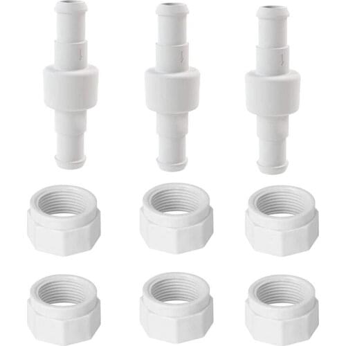 Pool Cleaner Hose Swivel D20 and Hose Nut D15 Kit Replace for Zodiac Polaris 280 180 380 3900 Pool Cleaner (9 Pack)