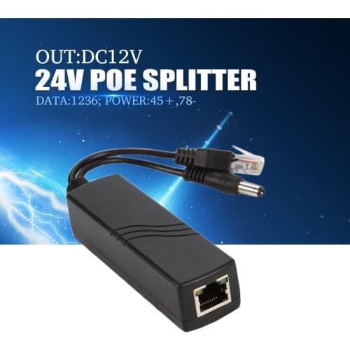 SPOE 24V Input 12V Output POE Splitter 100 Meterstransmission for Ip Camera No Need Power Adaper