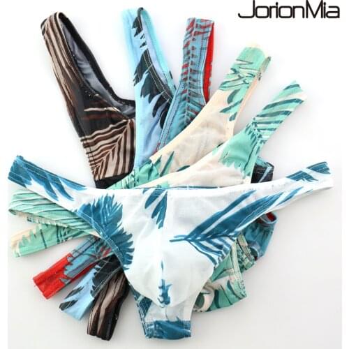 4pcs Sexy Mens Briefs Bikini Underwear U convex ultra-thin transparent ice silk mens briefs Large size low waist shorts men Y05