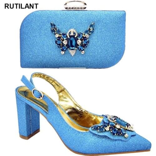 African Matching Shoes and Bags Italian In Women Designer Luxury Shoes Women Nigerian Shoes and Matching Bags Buckle Strap