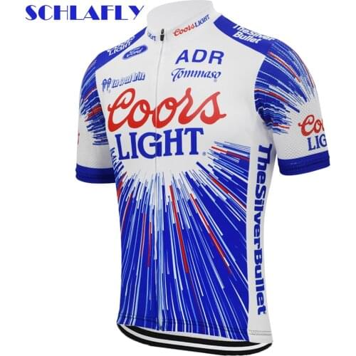 Blue light short sleeve cycling jerseys summer bike wear white jersey cycling top road jersey cycling clothing schlafly