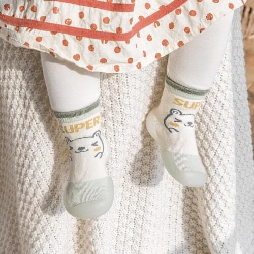 2021 spring baby sock shoes cute animal style baby floor shoes anti-slip home shoes