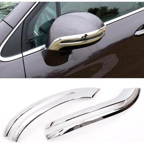 YAQUICKA Car Rear View Mirror Anti-scratch Strips Car Trim Stickers For Buick Encore 2014-2017 Chrome ABS Styling Accessories