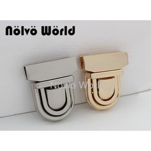 Nolvo World 2-10 pieces 2 colors 42*34mm Gold luggage lock Push bag lock high quality lady bag lock