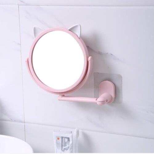 Bathroom Mirrors for Home Round Mirror Toilet Mirror Bath Mirrors Wall Mirror In The Bathroom 360 Degree Rotation Cute Mirror