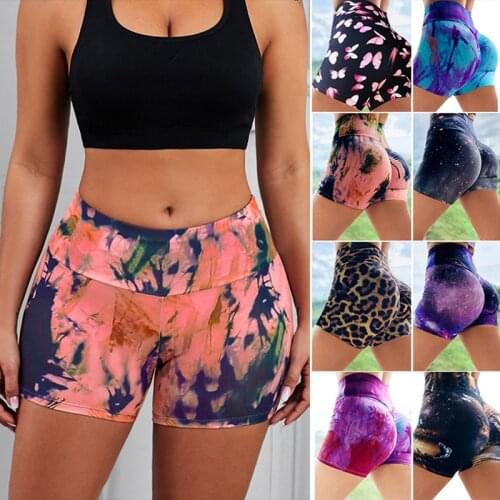 Sports Shorts Women Yoga Skin Print Tights Biker Yoga Shorts Fitness Cycling Women Workout Gym Shorts