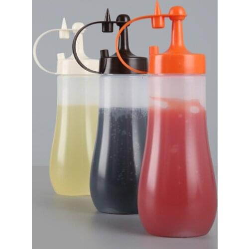 1pcs 250/360/480/720ml Condiment Squeeze Bottle Sauce Squeeze Squirt Bottle For Kitchen Plastic Syrup Salad Dressing Container