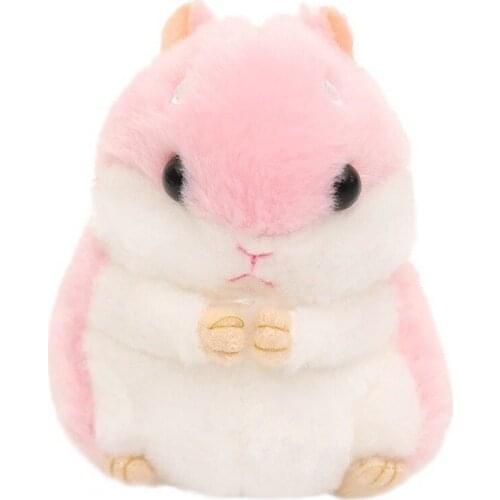 10PCS 10cm Colourful Hamster Holding Food Decoration Bag Plush Mini Pendant Keychain Doll Ring Toy