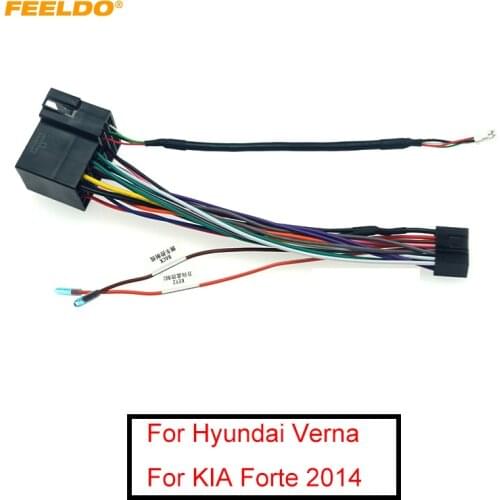 10Pcs Car 16pin Wiring Harness USB Adapter For Hyundai Verna/Accent/Forte/Cerato/Sorento/Sportage/Soul Stereo Installation