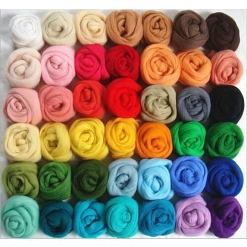 108g 36 Colors Wool Roving Fibre Wool Yarn Roving For Needle Felting Hand Spinning DIY 3g/bag