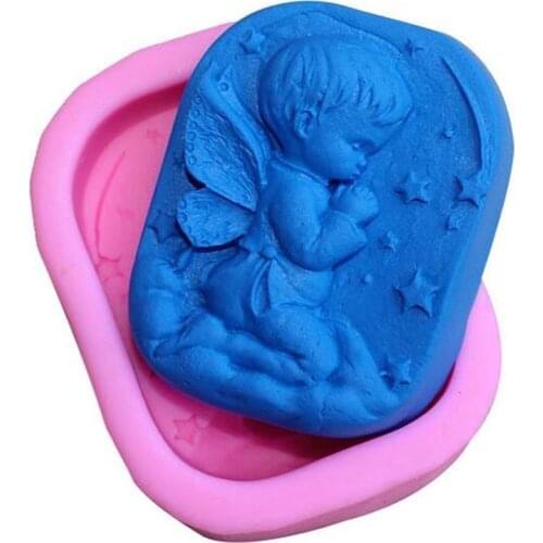 1x Angel Girl Natural Soap Handmade Soap Mold Silicone Cake Ice Modeling Tool Pastry Arts Decorative Kitchen Accessories