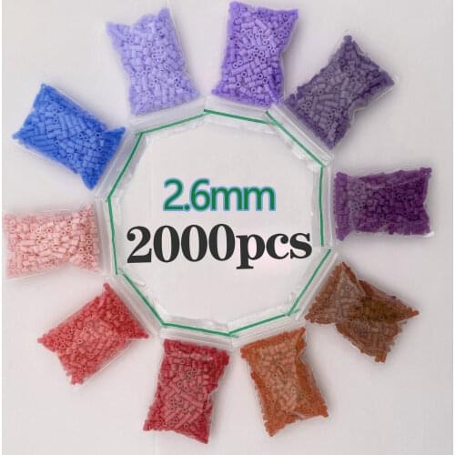 2.6mm/2000pcs bag Mini Perler Hama Beads Iron Beads for Kids Diy Puzzles High Quality Handmade Gift Toy