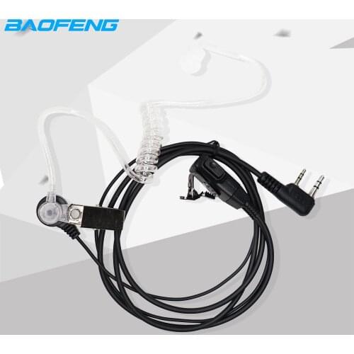 Baofeng Radio Air Acoustic Tube Headset K Port Transparent Headset PPT Microphone Earpiece For Walkie Talkie BF-888S UV-82 UV-5R