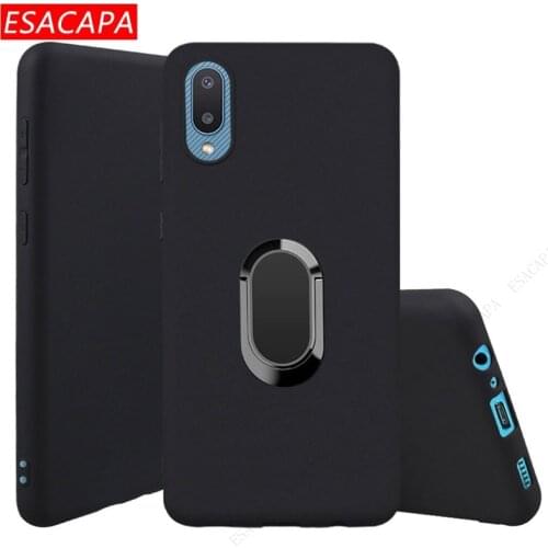 For Samsung A02 Case Case Matte Soft Silicone Magnetic Ring Holder Cover for Samsung A32 SM-A325F A52 A72 A12 A02 SM-A022F Cases