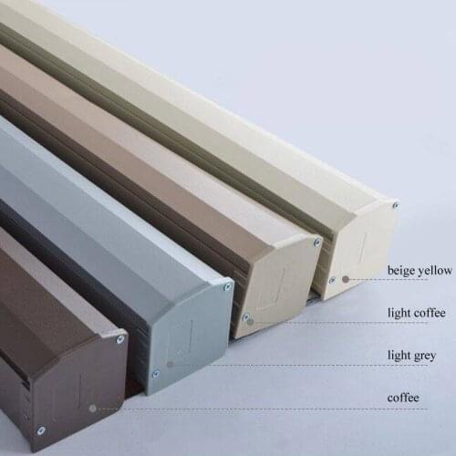 Four Colors Dust Cover White Beam and Metallic Grey Shading Slot Roller Blinds Accessories