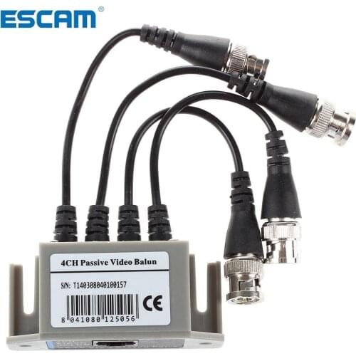 ESCAM 4-Channel Video Balun BNC UTP CAT5 Transmitter for CCTV/ Surveillance Camera Trend