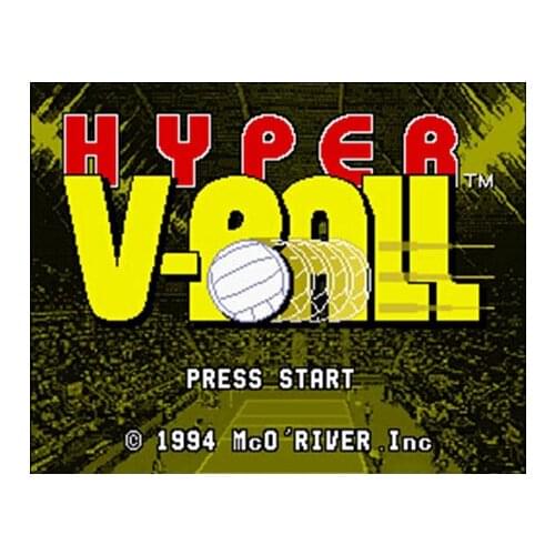 Hyper V-Ball 16 bit Big Gray Game Card For USA NTSC Game Player