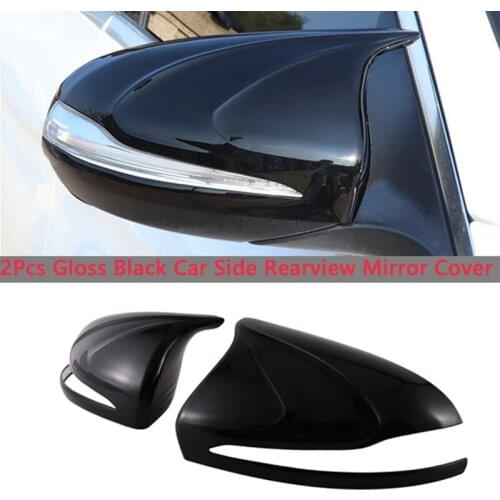 Gloss Black Car Side Rearview Mirror Cover Shell for Mercedes-Benz W205 W213 X253 C E GLC GLA GLB Class