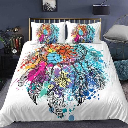 Colorful Dreamcatcher Comforter Bedding Set 3D Print Luxury Queen King Single Size Duvet Cover Set Home Textile Decoration