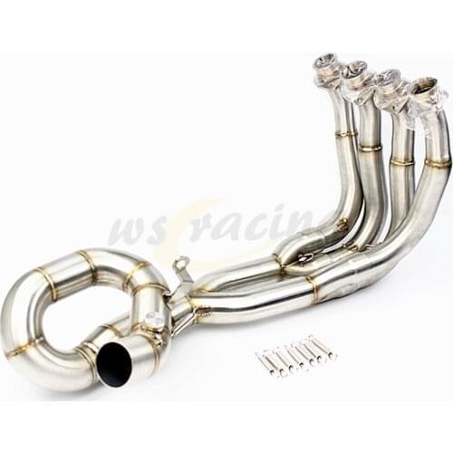 Motorcycle Stainless Steel Exhaust Pipe Front Section For Yamaha YZFR6 YZF-R6 YZF R6 2006-2012 2013 2014 2015 2016 2017 2018