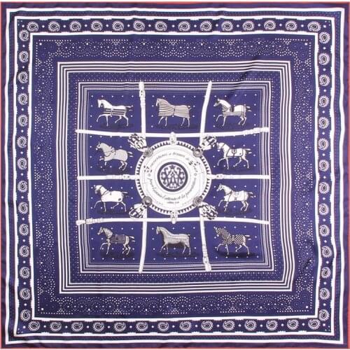 Amen 90CM silk scarf ladies luxury low-key twill satin shawl brand turban square scarf square scarf women