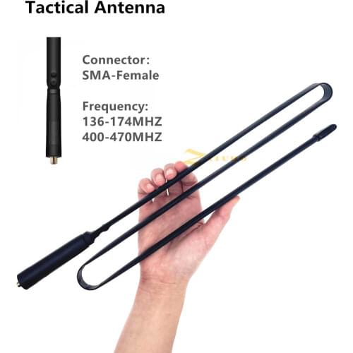2021 New Arrival Tactical SMA-F Foldable Antenna baofeng VHF UHF For CS Fighting Hunting Walkie Talkie Baofeng UV-5R 82 BF-888S