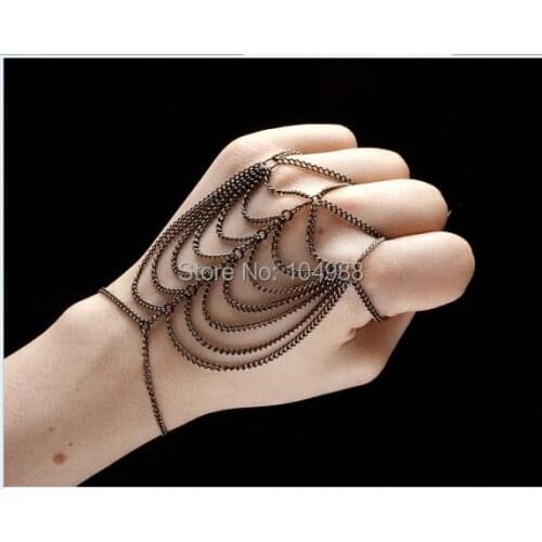 NEW WOMEN FASHION STYLE GOLD CHAINS HAND CHAINS FINGER CHAINS BRACELETS 18 STYLES 3 COLORS
