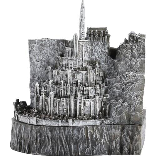 Resin White City Model Ashtray Windproof Anti-ash Portable Iqos Ashtray Car Home Decoration Cigarette Cigar Storage Ashtray