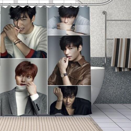 Custom High Quality Actor Lee Min Ho Shower Curtain Waterproof Bathroom Polyester Fabric Bathroom Curtain With Hooks