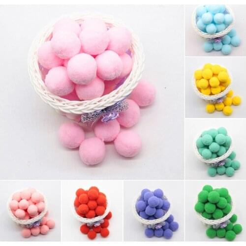 Pompom 30mm Fur Craft DIY Soft Ponpon Balls For Kids Toys DIY Wedding Decoration Sewing On Cloth Accessories Craft Supplies 20g