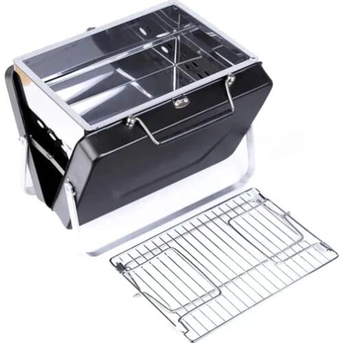 Stainless Steel Portable Folding Charcoal Barbecue Grill for Outdoor