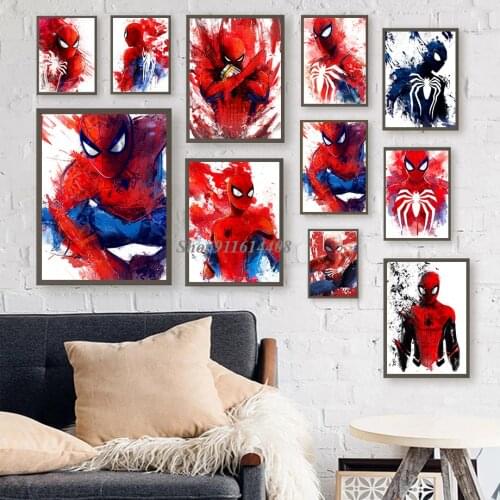 Canvas Art Disney Marvel Poster Wall Art Canvas Painting Posters Living Room Superhero Prints Room Decor Pictures for Home Decor