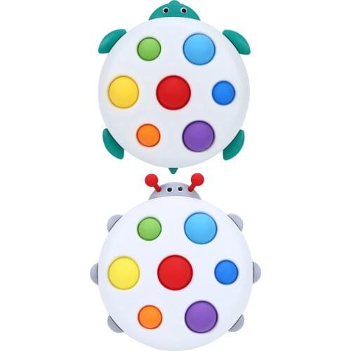 Simple Silicone Flap Toy Ladybug Finger Bubble Music Cartoon Animal Shape Anti-stress Relaxation Relieve Anxiety Childrens Toy