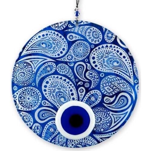 Handmade Mandala Fusion Glass Evil Eye Bead 23cm