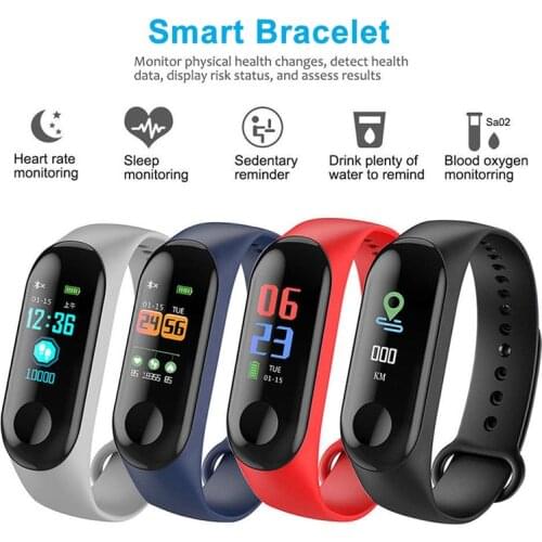 M3 Smart Watch IP68 Waterproof Smartwatch Blood Pressure Heart Rate Monitor Fitness Sport Smart Bracelet WristBand