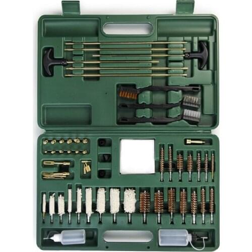 Tactical Universal Gun Cleaning Kit with Oil Can Rifle Pistol Cleaner Brush Professional Hunting Handgun Firearm Cleaner Tool