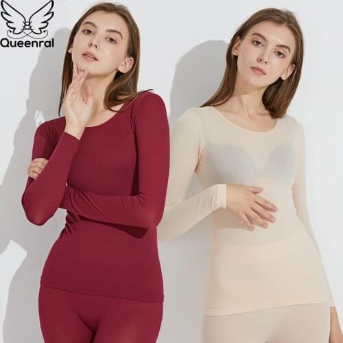 Queenral Long Johns Thermal Underwear For Women/Men Thermo Suit Ultra-thin Winter Clothes Thermo Underwear Sets Female/Male Warm