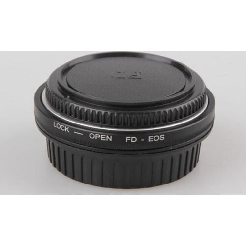 49mm FD-EF Camera Lens Adapter Ring with Correcting Lens with Lens Cap Cover for Canon FD to EF Camera Lens