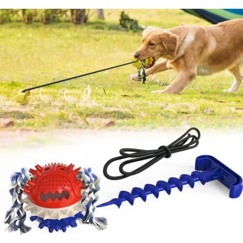 Dog Training Explosive Pet Molar Teeth Resistant To Bite Outdoor Powerful Pull Rope Ball Sounding Dog Outdoor Toys Pet Supplies