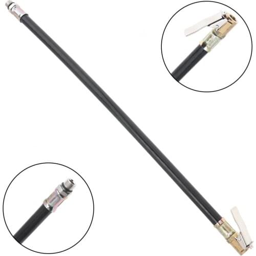 Universal Zinc Alloy 8MM 37CM Car Air Tyre Tire Inflation Hose Tire Pressure Gauge Accessory