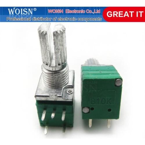 2pcs/lot RV097NS 1K 5K 10K 20K 50K 100K 500K with a switch audio 5pin shaft 15mm amplifier sealing potentiometer In Stock